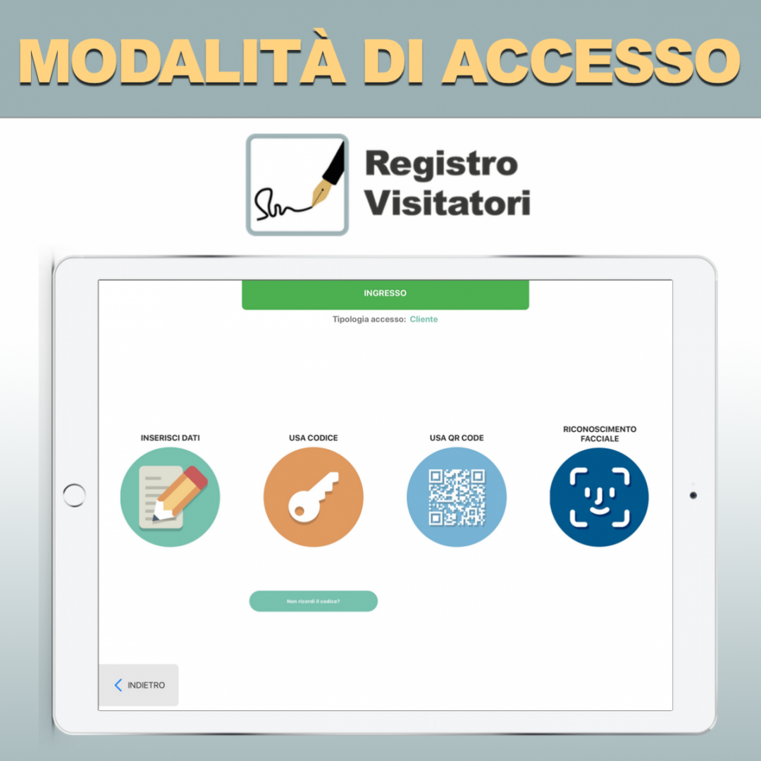 modalità di accesso di visitatori in ufficio