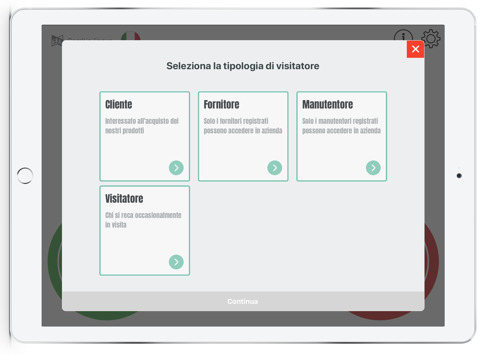 tipologia visitatore aziendale